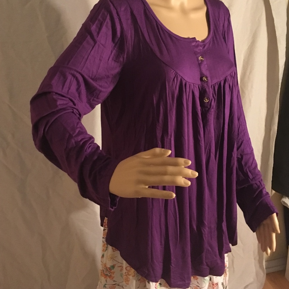 Purple Leo Rosi long sleeved Jane Top size XXL - Picture 3 of 4